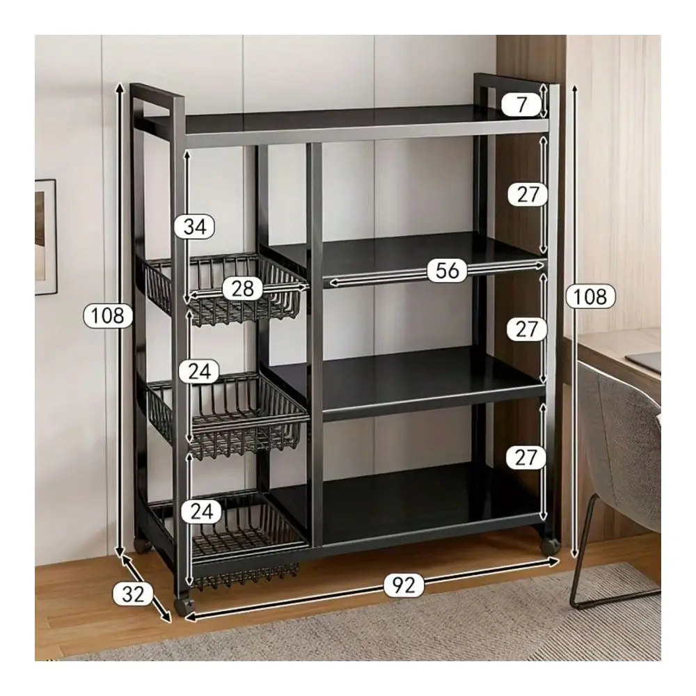 Storage Shelf With Mesh Baskets, Versatile Rolling Mesh Basket Storage Unit, Standing Shelf For Kitchen Veggies Supplies Organi
Storage Shelf With Mesh Baskets, Versatile Rolling Mesh Basket Storage Unit, Standing Shelf For Kitchen Veggies Supplies Organi