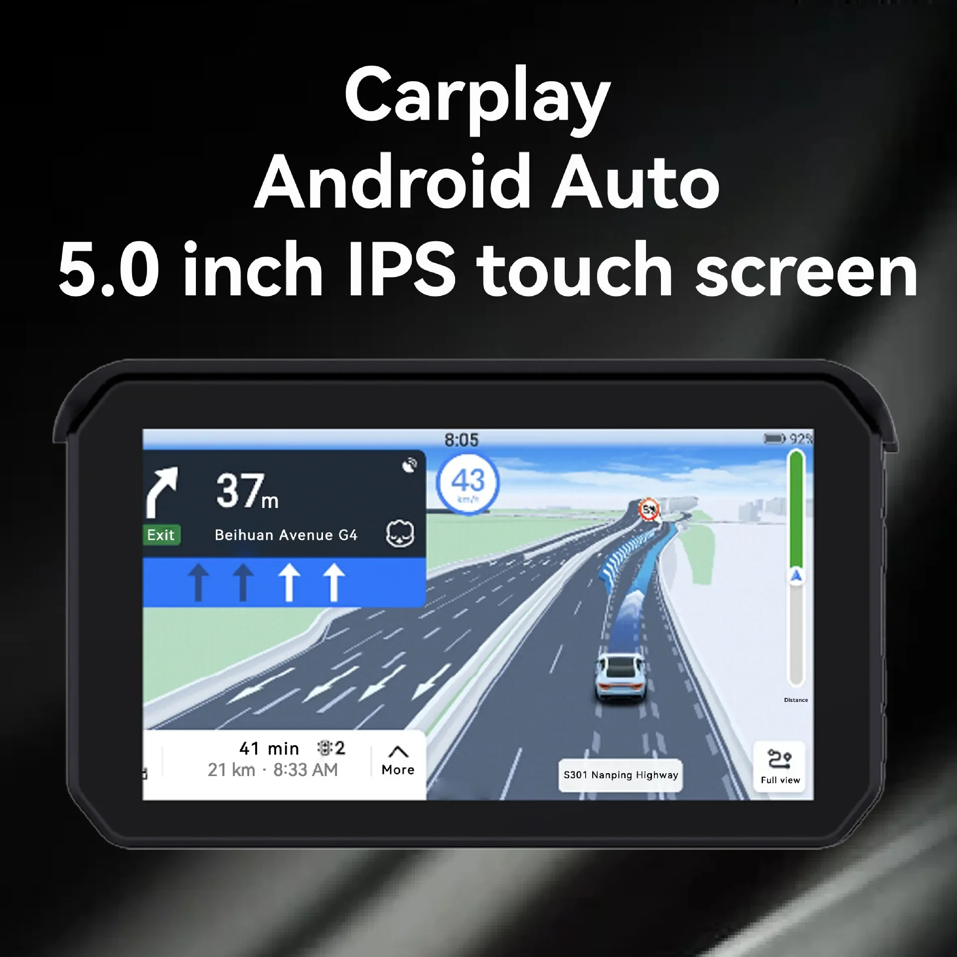 5 Inch IPS LCD Display Android Portable Motorcycle IPX7 Waterproof Monitor For Wireless Apple Carplay/Android AUTO GPS Moto
5 Inch IPS LCD Display Android Portable Motorcycle IPX7 Waterproof Monitor For Wireless Apple Carplay/Android AUTO GPS Moto