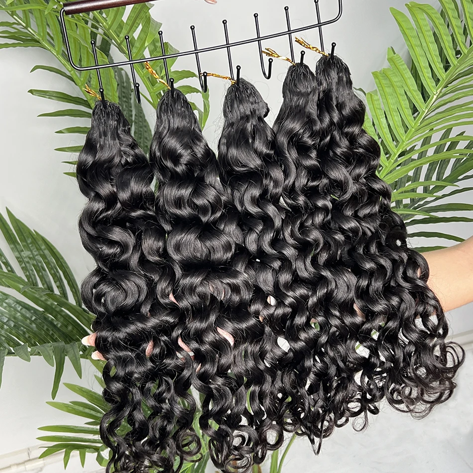 Water Wave Crochet Human Hair Extensions 100grams/pack #1B Natural Color Pre-Separated Knotless Braids Crochet Hair For Women
Water Wave Crochet Human Hair Extensions 100grams/pack #1B Natural Color Pre-Separated Knotless Braids Crochet Hair For Women