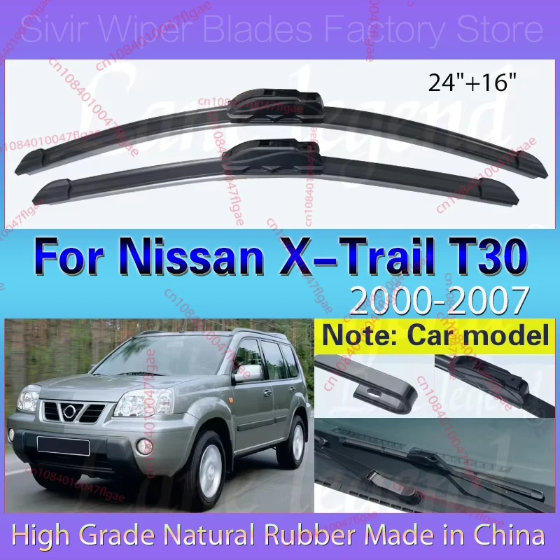 For Nissan X-Trail T30 2000 - 2007 Front Wiper Blades Windshield Windscreen Clean Window Rain Brushes 24"+16" Car Accessories
For Nissan X-Trail T30 2000 - 2007 Front Wiper Blades Windshield Windscreen Clean Window Rain Brushes 24"+16" Car Accessories