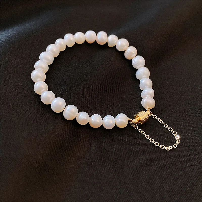 5-6mm Baroque Freshwater Pearl Bracelet magnetic Clasp Adjustable Pearl Bracelet Jewelry Gift 2026 New Arrivals
5-6mm Baroque Freshwater Pearl Bracelet magnetic Clasp Adjustable Pearl Bracelet Jewelry Gift 2026 New Arrivals