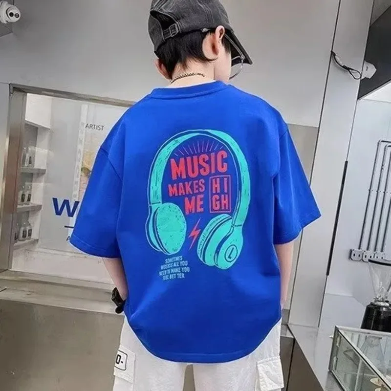 Boys' Summer New Short Sleeve T-shirt Small Medium Children's Round Neck Top Children's Casual Versatile Short Sleeve Fashion
Boys' Summer New Short Sleeve T-shirt Small Medium Children's Round Neck Top Children's Casual Versatile Short Sleeve Fashion
