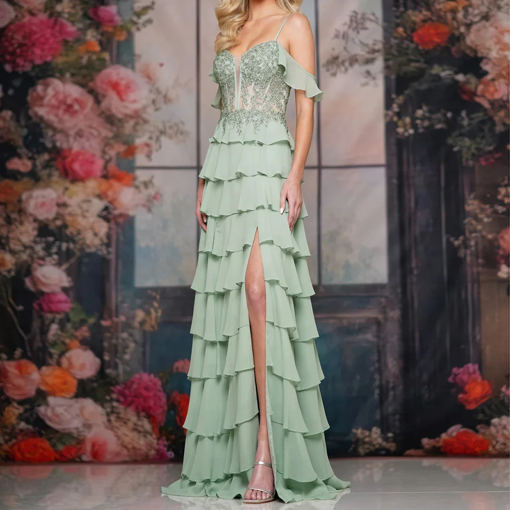 Customized A-line Evening Dresses Floor-length Spaghetti Strap Sleeveless Prom Gown Fashion Lace Backless Lace-up Party Gown
Customized A-line Evening Dresses Floor-length Spaghetti Strap Sleeveless Prom Gown Fashion Lace Backless Lace-up Party Gown