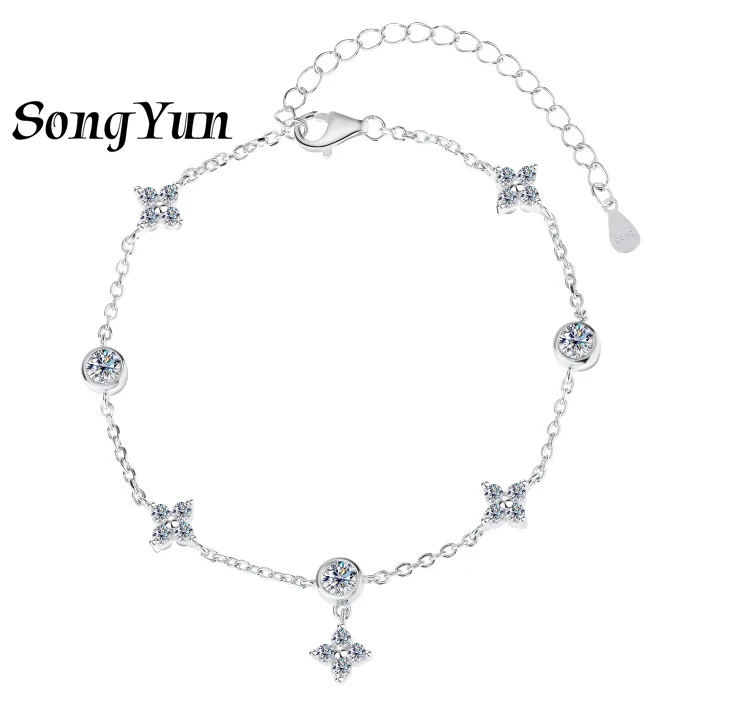 SONGYUN Luxury Jewelry 925 Sterling Silver Bracelet Moissanite Diamond Link Casual for Wife Rhodium Plated MST Patent Bangle
SONGYUN Luxury Jewelry 925 Sterling Silver Bracelet Moissanite Diamond Link Casual for Wife Rhodium Plated MST Patent Bangle