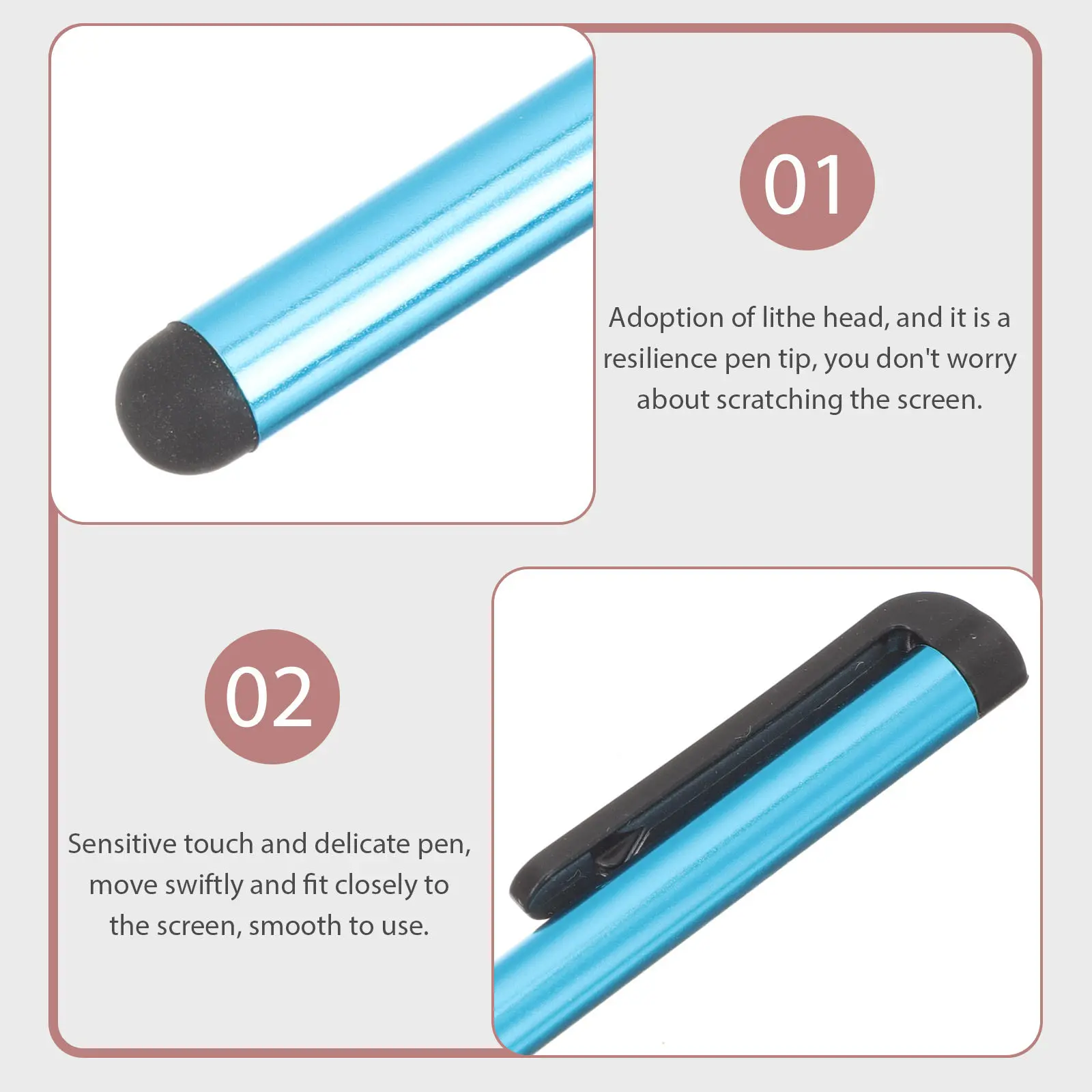 20Pcs Portable Screen Pen Capacitive Stylus Pen Universal Tablet Phone Writing Tool Lightweight Noiseless Smooth Glide Resilient
20Pcs Portable Screen Pen Capacitive Stylus Pen Universal Tablet Phone Writing Tool Lightweight Noiseless Smooth Glide Resilient