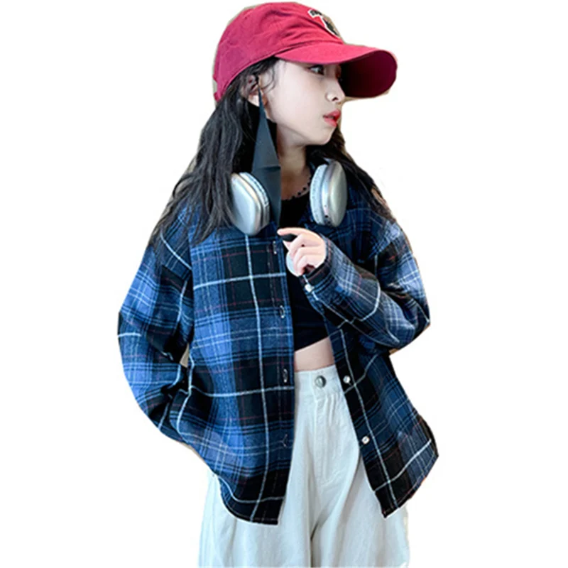Child Spring Clothing for Girls Cotton Plaid Blouse with Front Pocket Teenager Kids Long Sleeve Shirt 5 6 7 8 9 10 11 12 13 14 Y
Child Spring Clothing for Girls Cotton Plaid Blouse with Front Pocket Teenager Kids Long Sleeve Shirt 5 6 7 8 9 10 11 12 13 14 Y