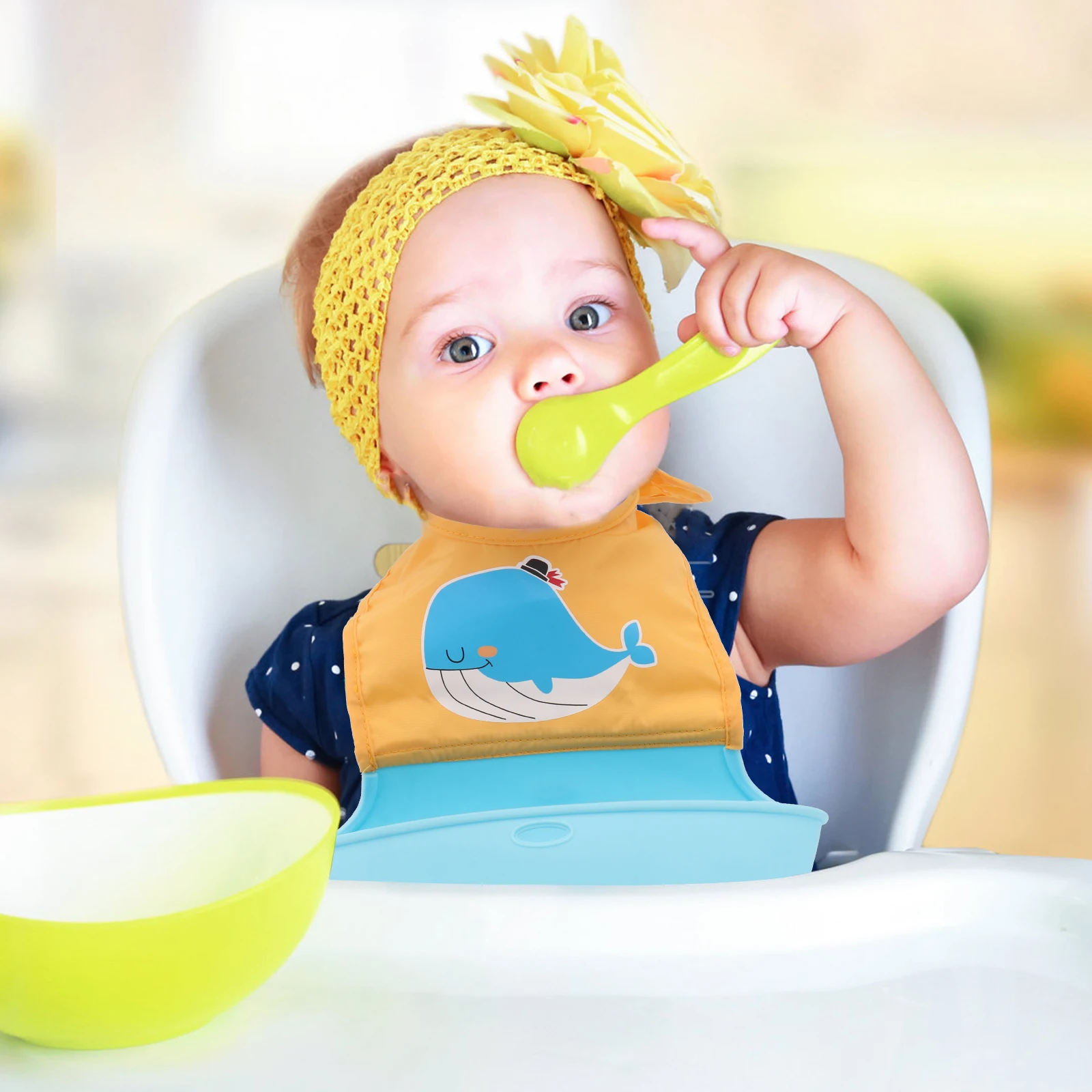 Silicone Baby Bib Adjustable Waterproof Feeding Bib For Infant Kids Smooth Durable Dining Drool Catcher Cartoon Design Home Use
Silicone Baby Bib Adjustable Waterproof Feeding Bib For Infant Kids Smooth Durable Dining Drool Catcher Cartoon Design Home Use