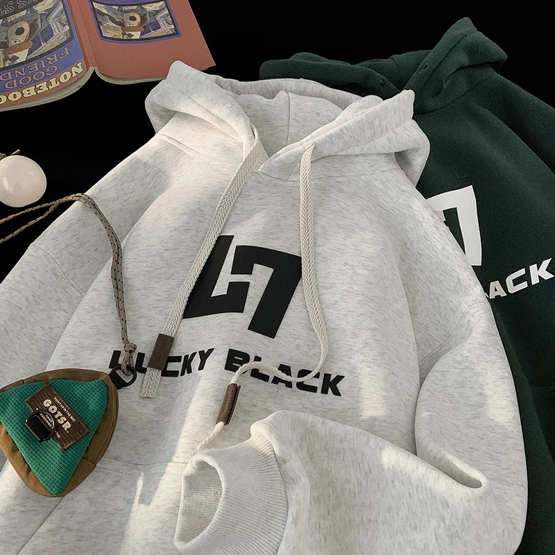 Thiened Fce Hoodie Men's Winter Youth Oversize American Sle Heavyweight Casual Sweatirt with Kangaroo ket
Thiened Fce Hoodie Men's Winter Youth Oversize American Sle Heavyweight Casual Sweatirt with Kangaroo ket