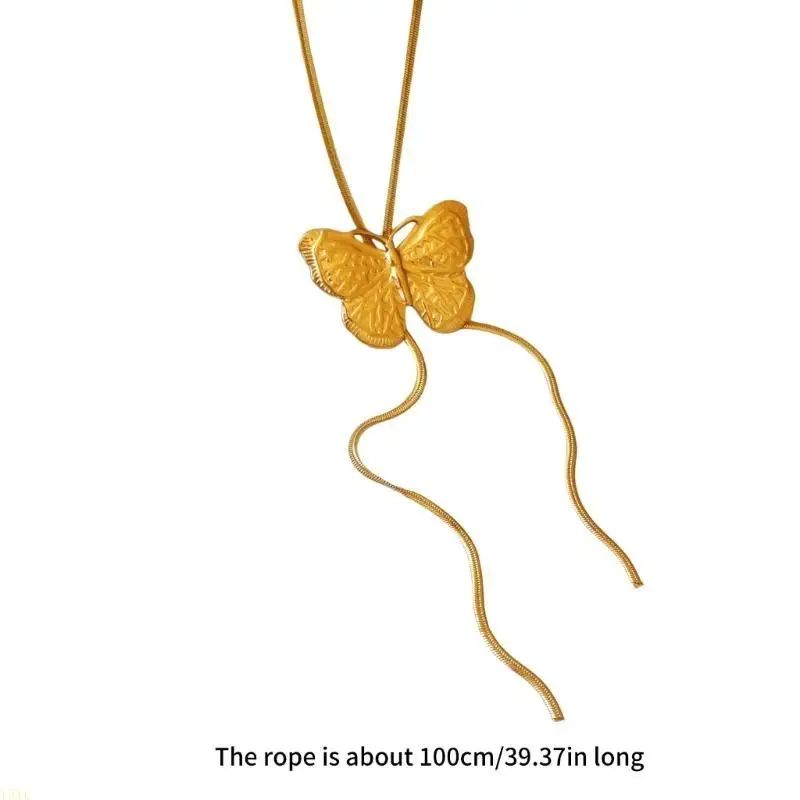 15YC Sweater Chain Butterfly Necklace Choker Adjustable Elegant Jewelry Neckchain
15YC Sweater Chain Butterfly Necklace Choker Adjustable Elegant Jewelry Neckchain