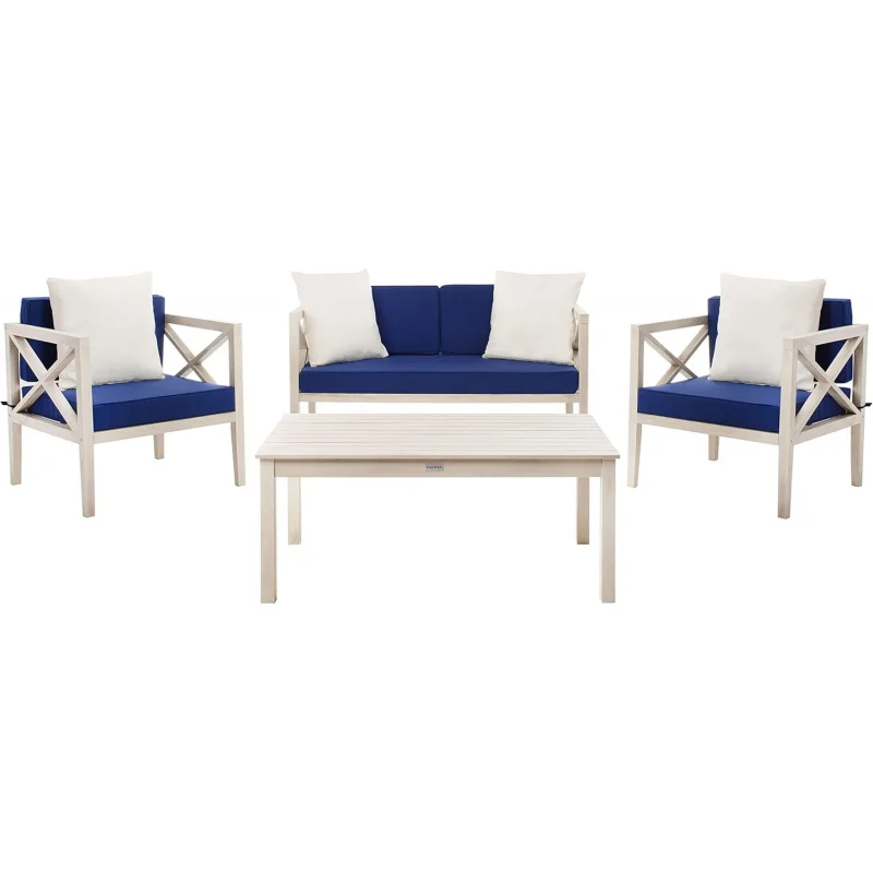 4-Piece White & Navy Outdoor Accent Pillows Set, Waterproof & Fade-Resistant,-Protected Square Cushions Patio Garden Furn
4-Piece White & Navy Outdoor Accent Pillows Set, Waterproof & Fade-Resistant,-Protected Square Cushions Patio Garden Furn