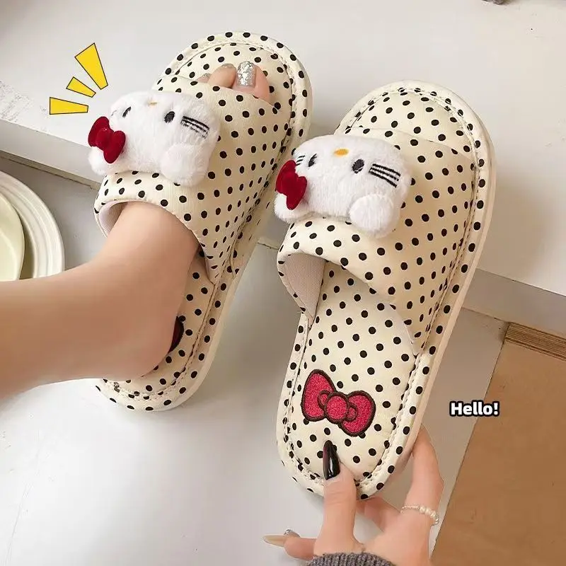 Sanrio Cartoon Hello Kitty Home Slippers Cartoon Linen Absorb Sweat Cute Four Seasons Indoor Breathable Anti-slip Good Looks New
Sanrio Cartoon Hello Kitty Home Slippers Cartoon Linen Absorb Sweat Cute Four Seasons Indoor Breathable Anti-slip Good Looks New
