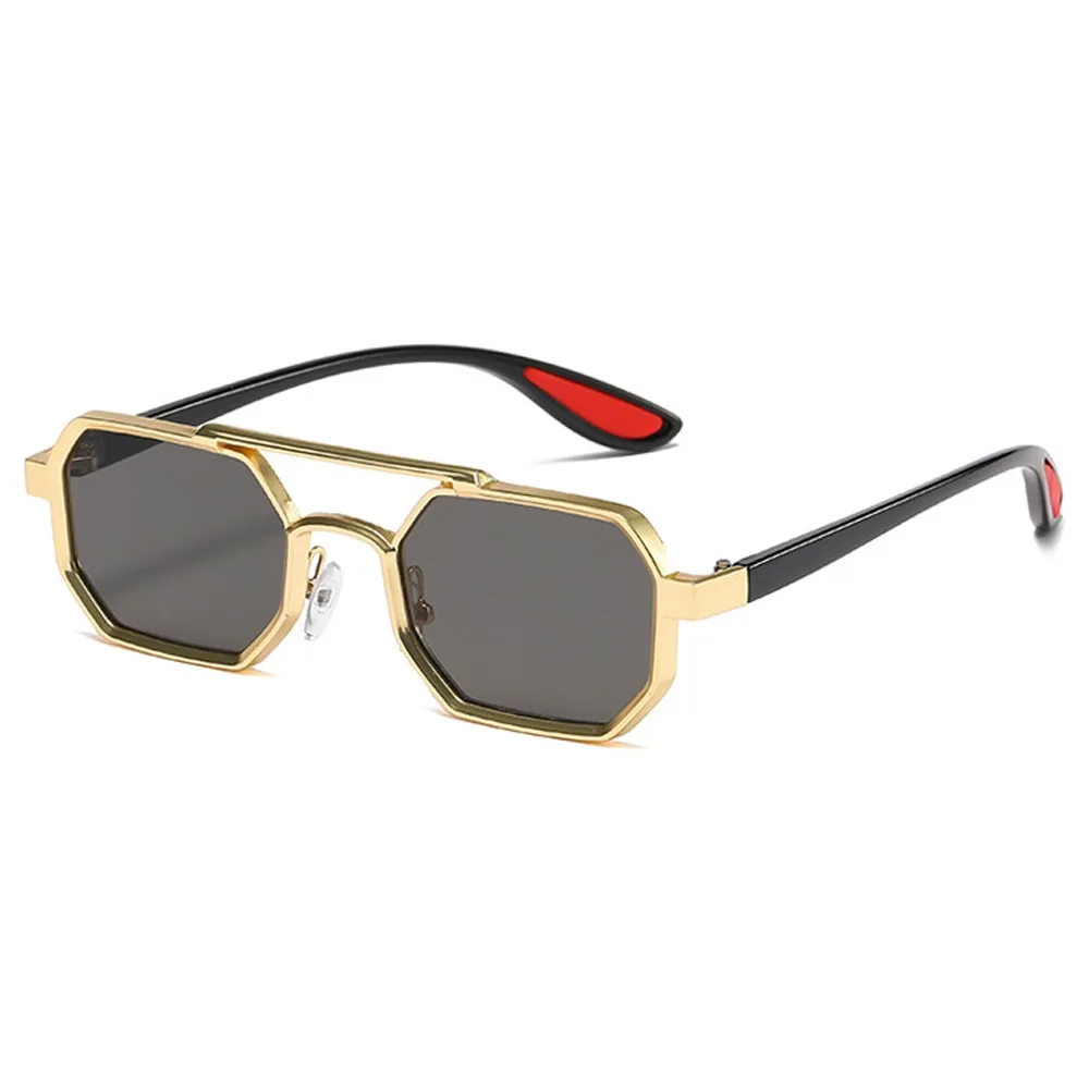 Designer Metal Polygon Sunglasses Street Wear UV400 Double Bridge Sun Glasses Punk Men's Shades
Designer Metal Polygon Sunglasses Street Wear UV400 Double Bridge Sun Glasses Punk Men's Shades