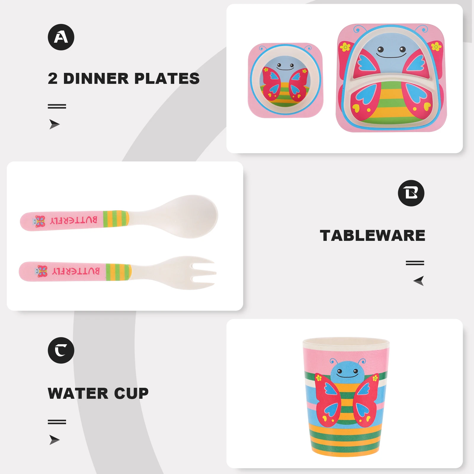 5pcs 's Bamboo Dinner Set Toddler Cutlery Fork Spoon Feeding Tableware Dining Kit Cute Design Easy for
5pcs 's Bamboo Dinner Set Toddler Cutlery Fork Spoon Feeding Tableware Dining Kit Cute Design Easy for