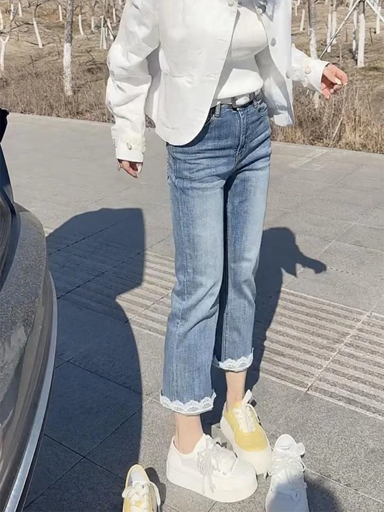 High Waist Slimming Straight Leg Jeans Women's Spring Thin Nine-Piece Bell Bottoms Stretchy Denim Pants Casual Loose Fit
High Waist Slimming Straight Leg Jeans Women's Spring Thin Nine-Piece Bell Bottoms Stretchy Denim Pants Casual Loose Fit