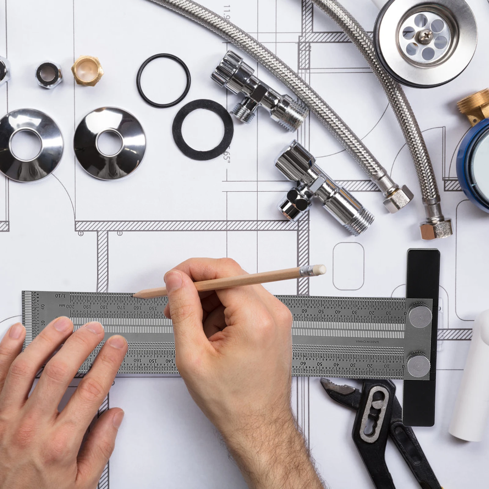 Многофункциональная столярная деревообрабатывающая маркировочная линейка из нержавеющей стали, измерительная квадратная прецизионная направляющая слота, длинные короткие параллельные
Многофункциональная столярная деревообрабатывающая маркировочная линейка из нержавеющей стали, измерительная квадратная прецизионная направляющая слота, длинные короткие параллельные