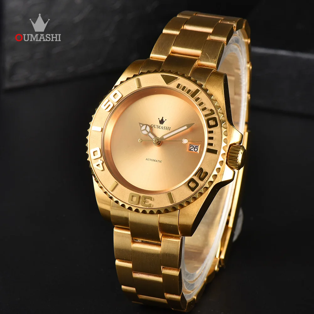40mm OUMASHI Premium Men's Watch New Men's Luxury Automatic Machinery NH watch 35A Stainless Steel Waterproof Watch
40mm OUMASHI Premium Men's Watch New Men's Luxury Automatic Machinery NH watch 35A Stainless Steel Waterproof Watch