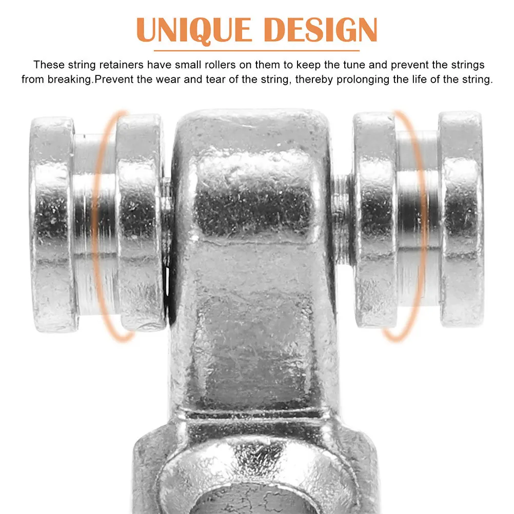 1Set Metal Guitar String Retainers Durable Roller Prevent Abrasion Improve Tuning for Electric Guitar Accessories 
1Set Metal Guitar String Retainers Durable Roller Prevent Abrasion Improve Tuning for Electric Guitar Accessories