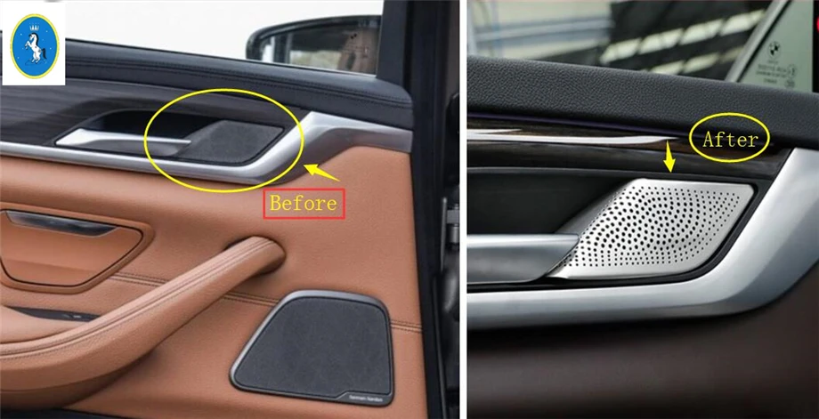 Rear Door Handle Stereo Speaker Audio Loudspeaker Sound Panel Cover Trim For BMW 5 Series G30 530I 2017 - 2021 Stainless Steel
Rear Door Handle Stereo Speaker Audio Loudspeaker Sound Panel Cover Trim For BMW 5 Series G30 530I 2017 - 2021 Stainless Steel