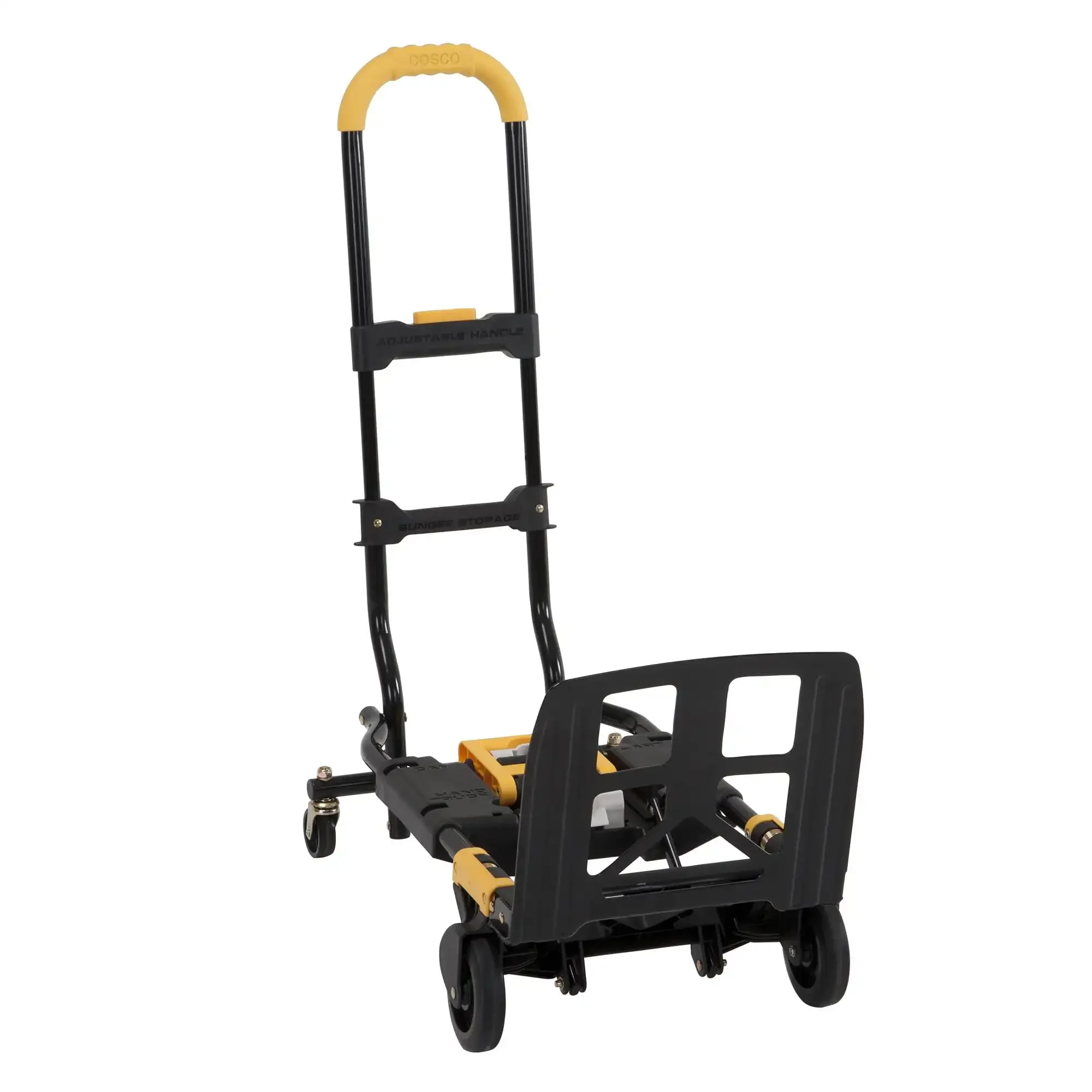 Folding 2-in-1 Hand Truck, 300 lb. Capacity, Multi-Position with Extendable Handle (1 pack, yellow and black)
Folding 2-in-1 Hand Truck, 300 lb. Capacity, Multi-Position with Extendable Handle (1 pack, yellow and black)