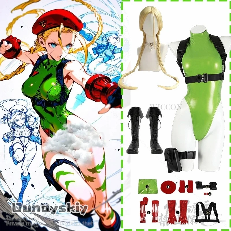 Аниме Fighting Game SF Косплей Cammy Белый Костюм Сексуальный Зеленый Комбинезон Кожаный Костюм Бикини Шляпа Парики Обувь Jirai Kei Индивидуальные
Аниме Fighting Game SF Косплей Cammy Белый Костюм Сексуальный Зеленый Комбинезон Кожаный Костюм Бикини Шляпа Парики Обувь Jirai Kei Индивидуальные