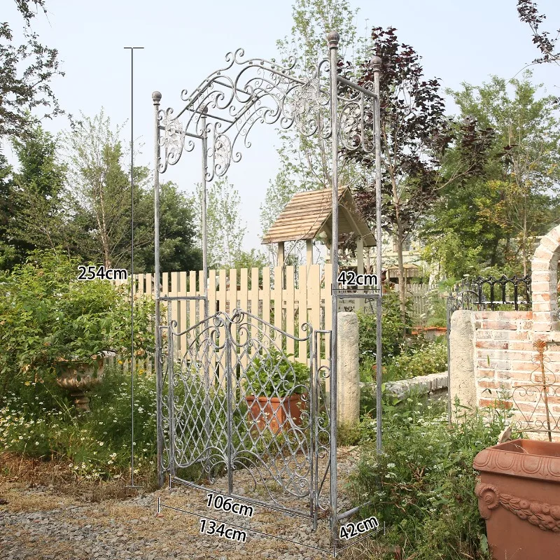 Wrought iron arch flower stand courtyard garden balcony wrought iron old French arch
Wrought iron arch flower stand courtyard garden balcony wrought iron old French arch