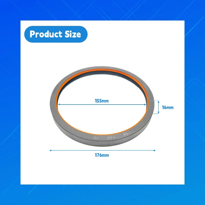 DMHUI high-quality tractor oil seals,Size155x176x16 mm, COMBI combined style,NBR+AU materials,suitable for Corteco 12001924B
DMHUI high-quality tractor oil seals,Size155x176x16 mm, COMBI combined style,NBR+AU materials,suitable for Corteco 12001924B