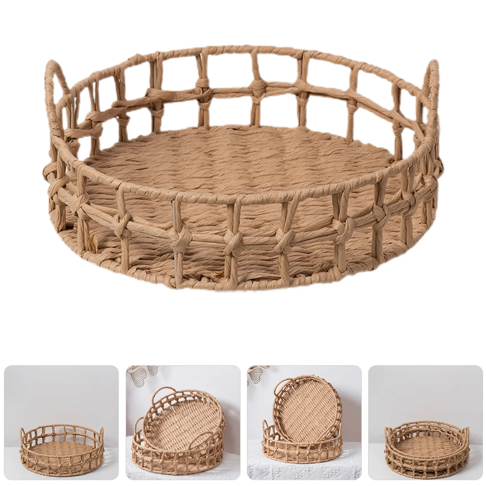 Woven Storage Basket Paper Rope Bread Fruit Kitchen Holder Round Large Size Tabletop ganizer Decorative Weaving Sundries Box
Woven Storage Basket Paper Rope Bread Fruit Kitchen Holder Round Large Size Tabletop ganizer Decorative Weaving Sundries Box
