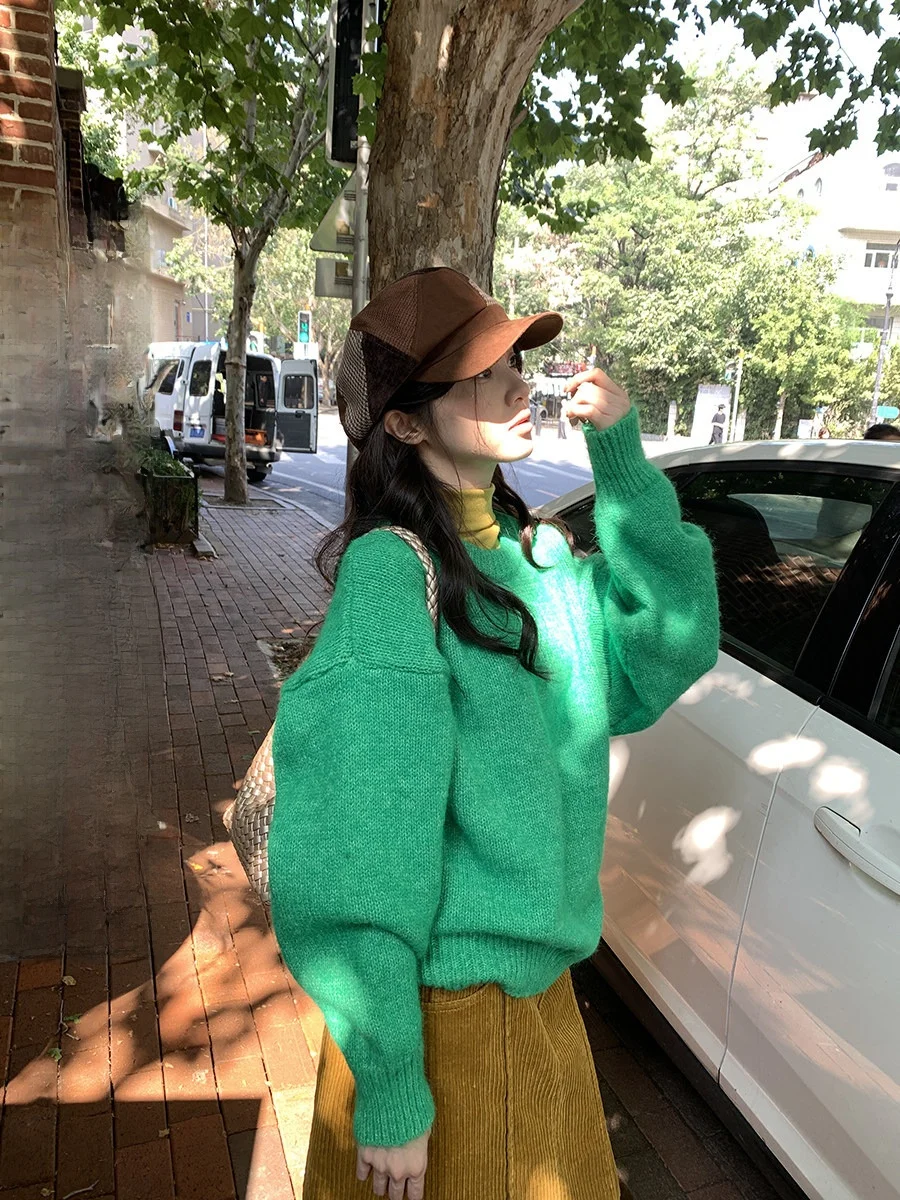 Sinbounboun Candy Colored Long Sve round Ne Knitted Sweater Women's Loose Fit Warm Thermal Color Commute Sle
Sinbounboun Candy Colored Long Sve round Ne Knitted Sweater Women's Loose Fit Warm Thermal Color Commute Sle