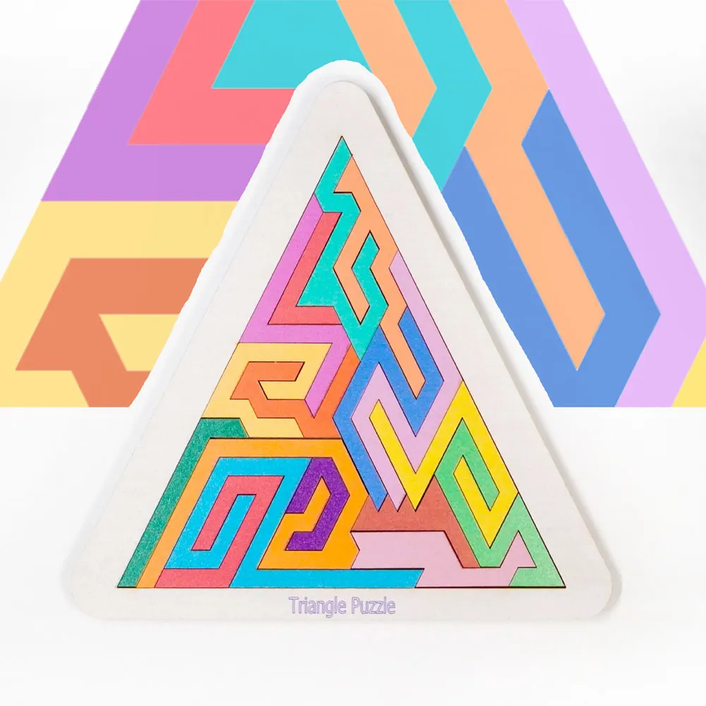 Geometric Wooden Triangle Puzzle Creative Montessori Early Learning Toy Irregular Jigsaw for Kids' Gifts Home Decoration UG423
Geometric Wooden Triangle Puzzle Creative Montessori Early Learning Toy Irregular Jigsaw for Kids' Gifts Home Decoration UG423