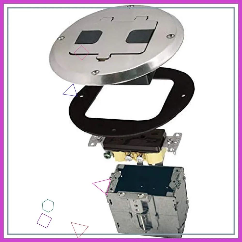 1-Gang Floor Kit with Recessed Duplex 15A TR Device and Adjustable Steel Box, Nickel
1-Gang Floor Kit with Recessed Duplex 15A TR Device and Adjustable Steel Box, Nickel