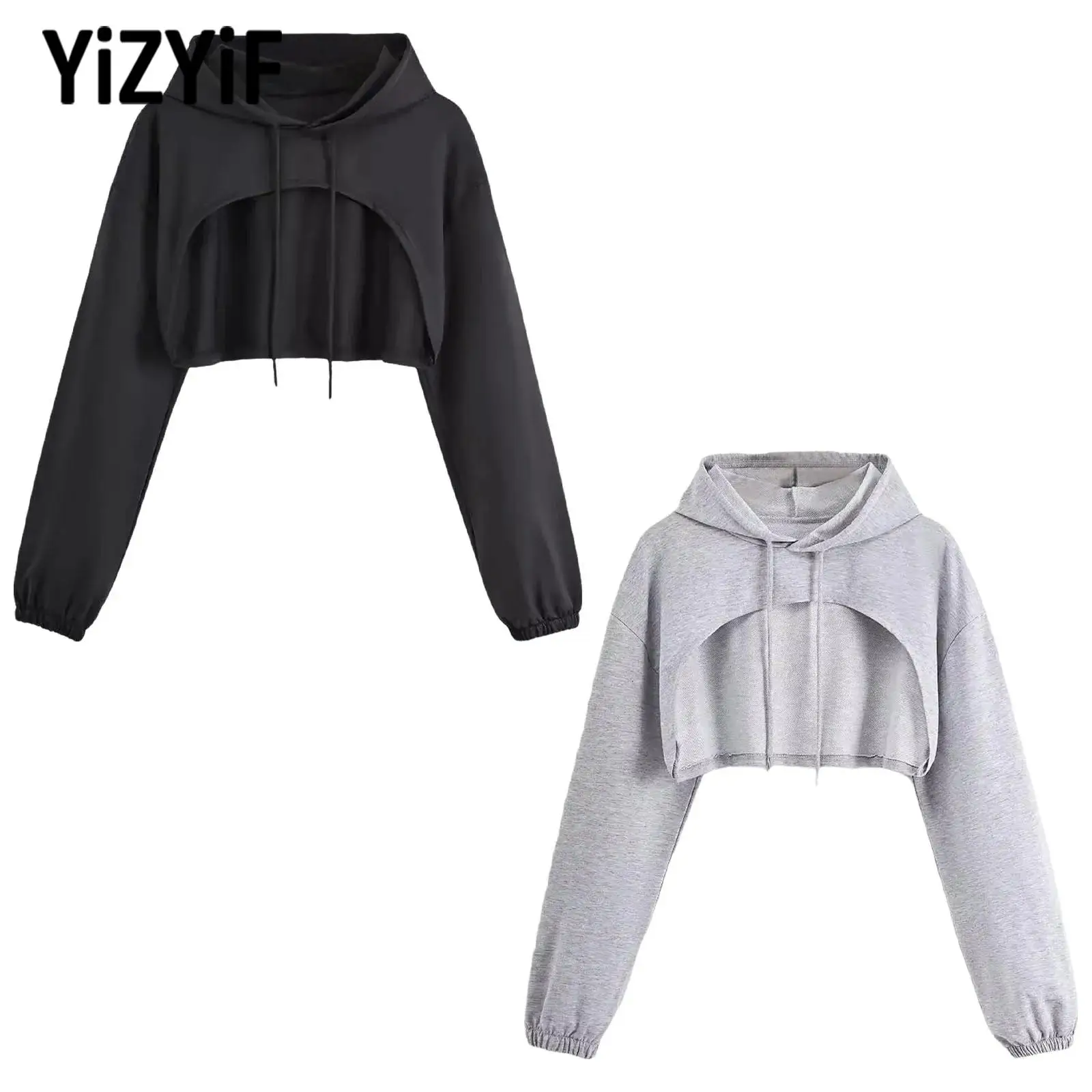 Womens Yoga Gym Sports Tops Long Sleeve Hoodie Solid Color Crop Top Drawstring Hooded Sweatshirt Top for Workout Running Dance
Womens Yoga Gym Sports Tops Long Sleeve Hoodie Solid Color Crop Top Drawstring Hooded Sweatshirt Top for Workout Running Dance