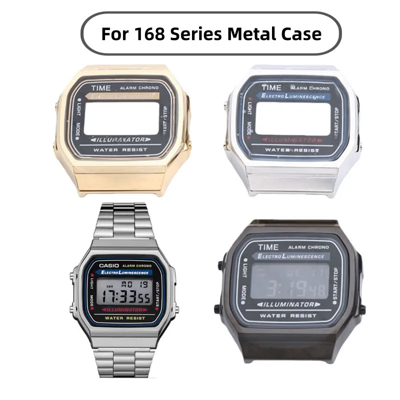 Metal Watch Case with Glass Mod Kit for Casio A168 A168W A168WGG-1B A164WA-1 Stainless Steel Case and Strap Metal Watch Shell
Metal Watch Case with Glass Mod Kit for Casio A168 A168W A168WGG-1B A164WA-1 Stainless Steel Case and Strap Metal Watch Shell