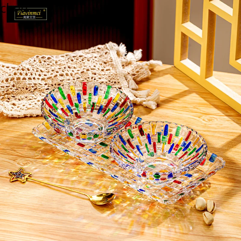 Zml glass fruit plate thickened crystal glass tray small bowl home dessert plate
Zml glass fruit plate thickened crystal glass tray small bowl home dessert plate
