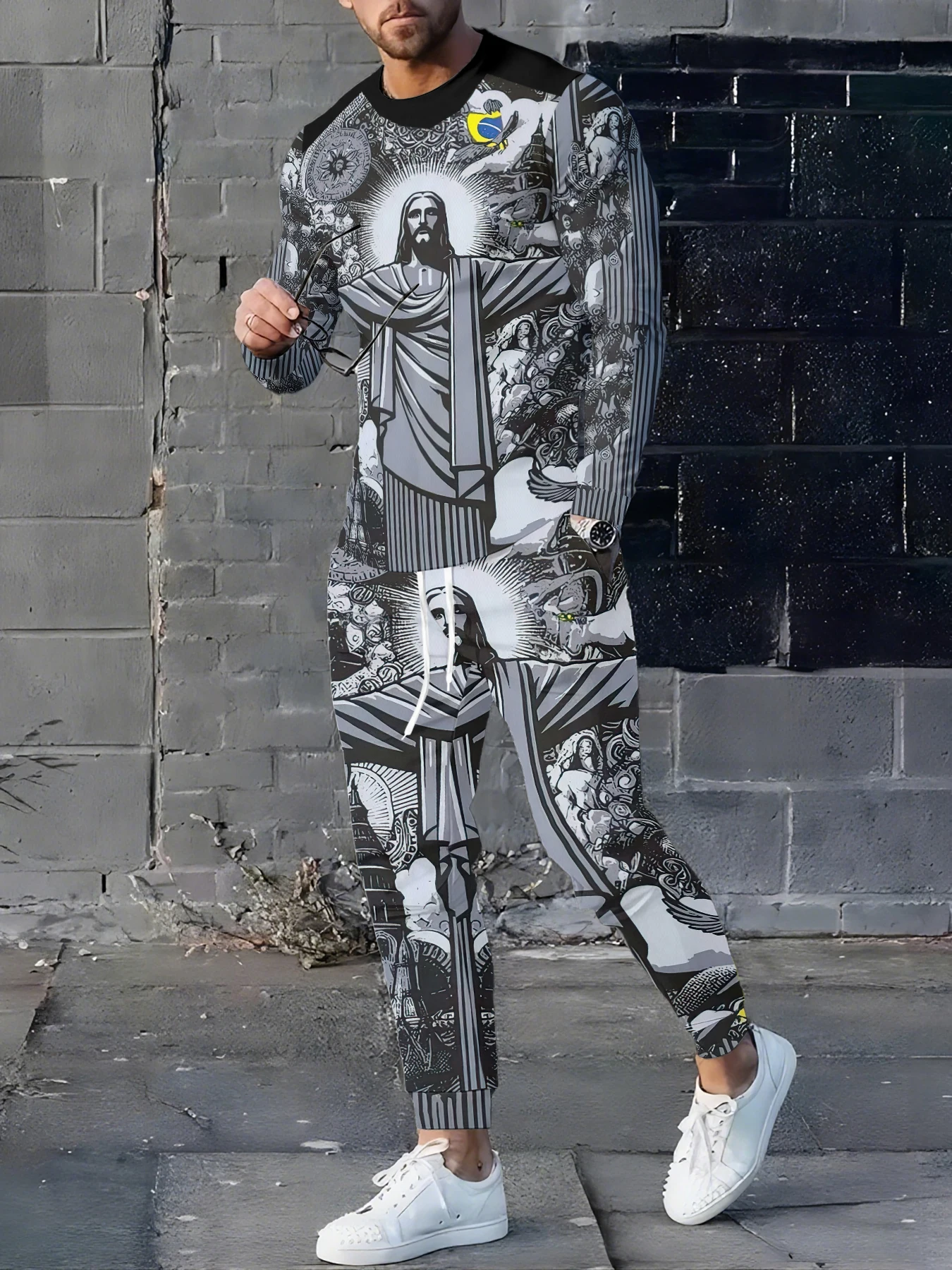 The new men's long sleeves and long pants for Spring and Autumn 2025 are comfortable soft casual and fashionable with Jesus prin
The new men's long sleeves and long pants for Spring and Autumn 2025 are comfortable soft casual and fashionable with Jesus prin