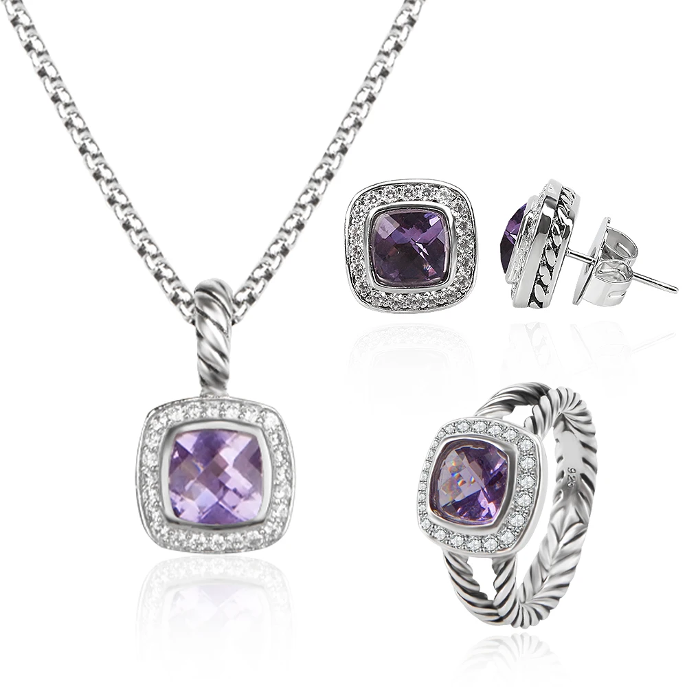 JADE ANGEL Jewelry Sets For Women Necklace and Earring Luxury Amethyst Zircon Ring For Women Jewelry Set Free Shipping
JADE ANGEL Jewelry Sets For Women Necklace and Earring Luxury Amethyst Zircon Ring For Women Jewelry Set Free Shipping
