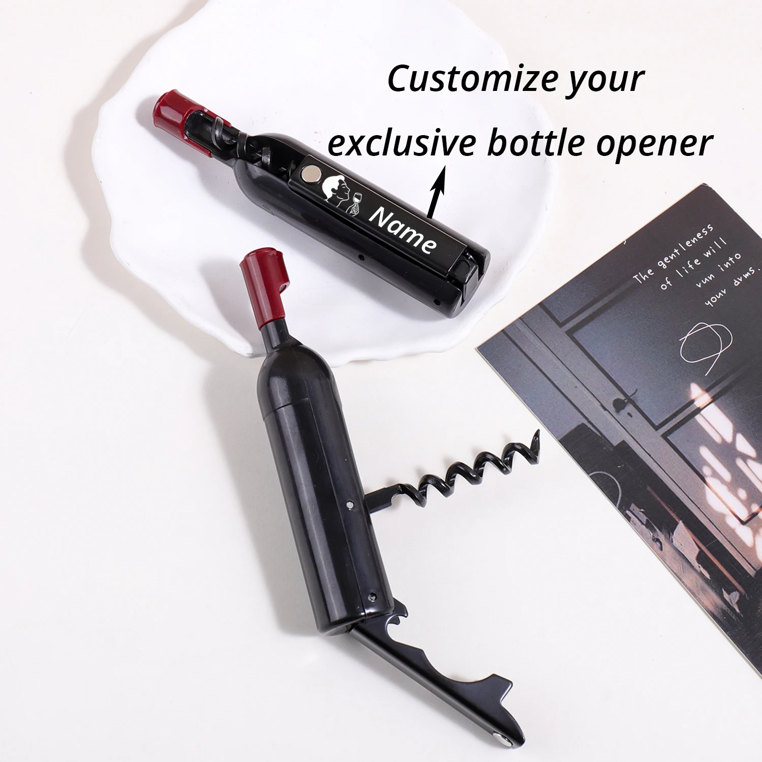 Custom Text Wine Opener Personalized Name Wine Bottle Corkscrew Refrigerator Magnet Party Favors Customized Beer Bottle Opener
Custom Text Wine Opener Personalized Name Wine Bottle Corkscrew Refrigerator Magnet Party Favors Customized Beer Bottle Opener