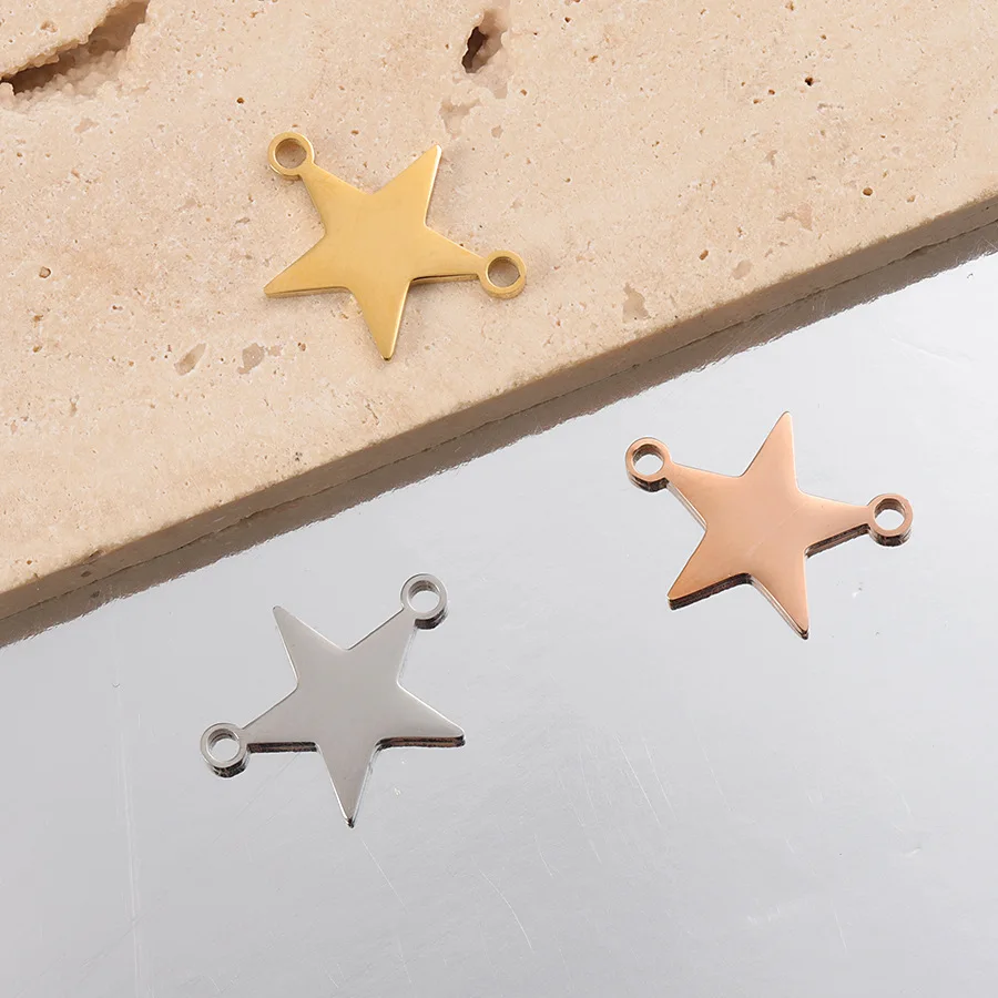 10Pcs/Lot Mirror Polish Stainless Steel Two Holes Pendant Star Charms For DIY Making Necklaces Fashion Accessories Wholesale
10Pcs/Lot Mirror Polish Stainless Steel Two Holes Pendant Star Charms For DIY Making Necklaces Fashion Accessories Wholesale