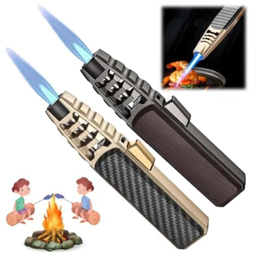 Butane Torch Lighter, Windproof Kitchen Cooking Torch with Safety Lock and Adjustable Jet Flame, Refillable Bright Fire Blow To
Butane Torch Lighter, Windproof Kitchen Cooking Torch with Safety Lock and Adjustable Jet Flame, Refillable Bright Fire Blow To