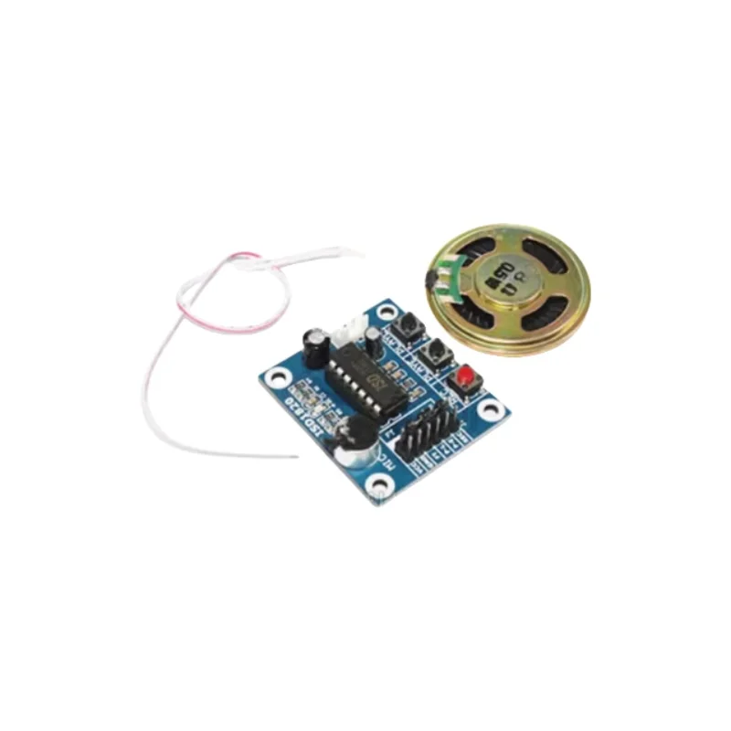 ISD1820 Voice Recording Module Voice Module Audio Recording Playback Module Board With Microphone Comes With 0.5W Speaker
ISD1820 Voice Recording Module Voice Module Audio Recording Playback Module Board With Microphone Comes With 0.5W Speaker