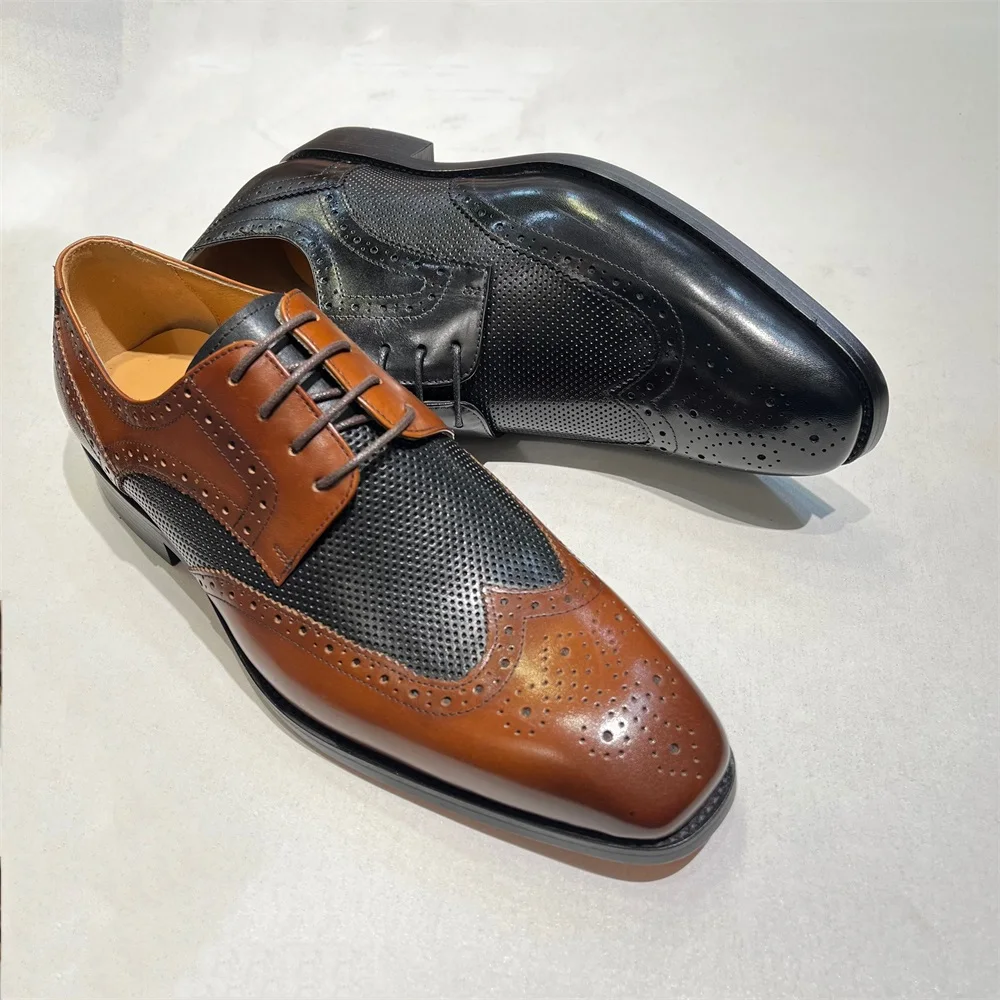 Handmade Luxury Men's Genuine Leather Dress Shoes Classic Cap Toe Oxfords Lace-Up Wedding Business Office Formal Footwear
Handmade Luxury Men's Genuine Leather Dress Shoes Classic Cap Toe Oxfords Lace-Up Wedding Business Office Formal Footwear