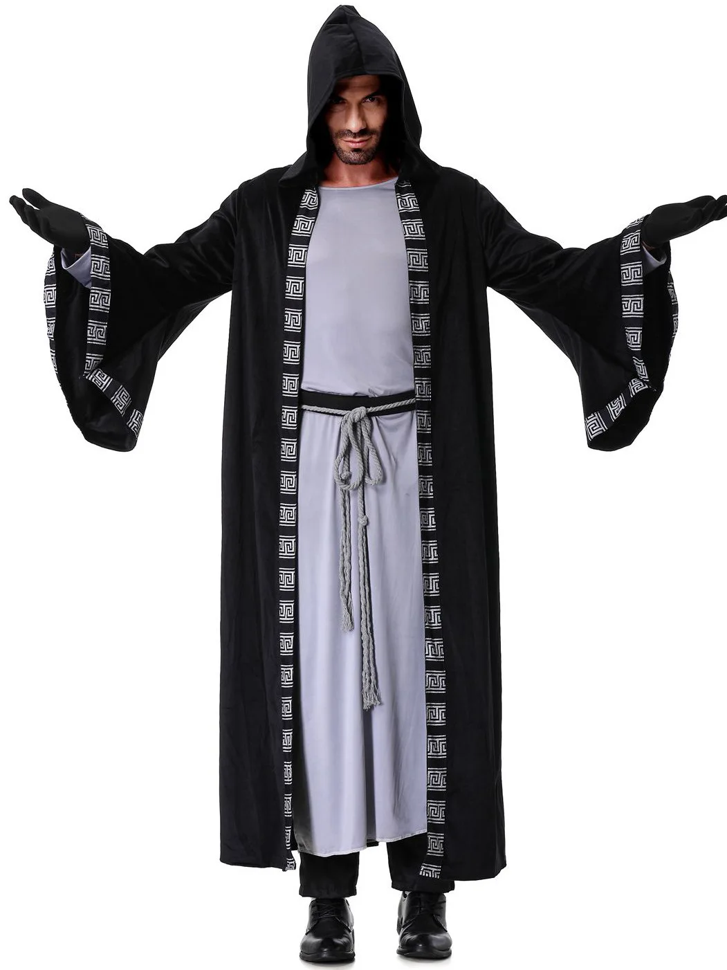 Men's Medieval Witch Doctor Robe Halloween Costume MXXL Size Middle Ages Priest Cowl Neck Long Coat for Stage Performance
Men's Medieval Witch Doctor Robe Halloween Costume MXXL Size Middle Ages Priest Cowl Neck Long Coat for Stage Performance