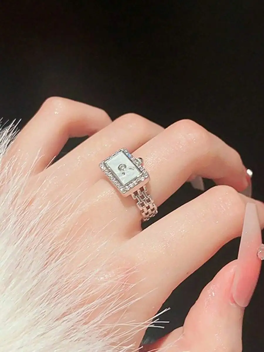 Minimalist Geometric Zirconia Ring Watch Fashion Womens Adjustable Band
Minimalist Geometric Zirconia Ring Watch Fashion Womens Adjustable Band