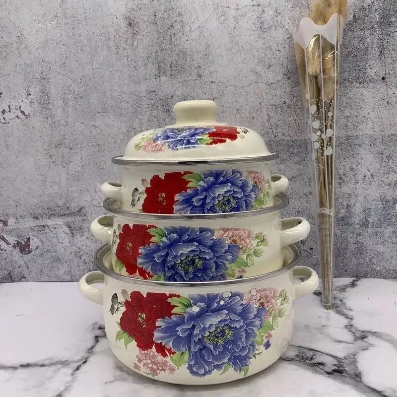 Special Enamel 3-piece Rain Hand Pot Se Enamel Pot Enamel Noodle Cooking Milk Cookware Hot
Special Enamel 3-piece Rain Hand Pot Se Enamel Pot Enamel Noodle Cooking Milk Cookware Hot