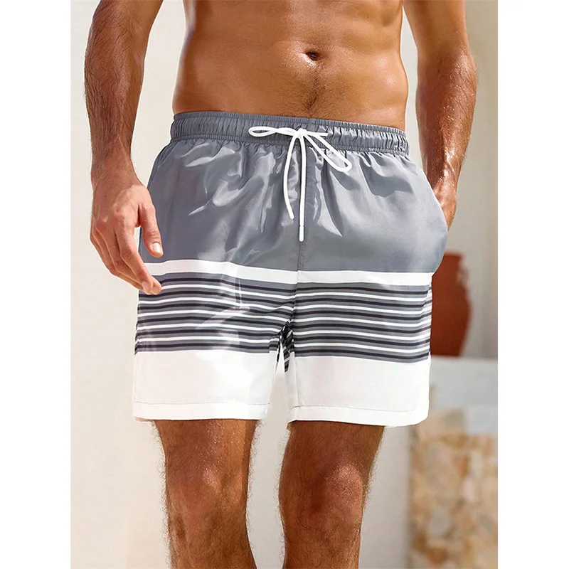 Vintage Simple Stripe Board Short Men's Clothing Contrast Color 3D Print Summer Fashion Beach Shorts Drawstring Men Clothing
Vintage Simple Stripe Board Short Men's Clothing Contrast Color 3D Print Summer Fashion Beach Shorts Drawstring Men Clothing