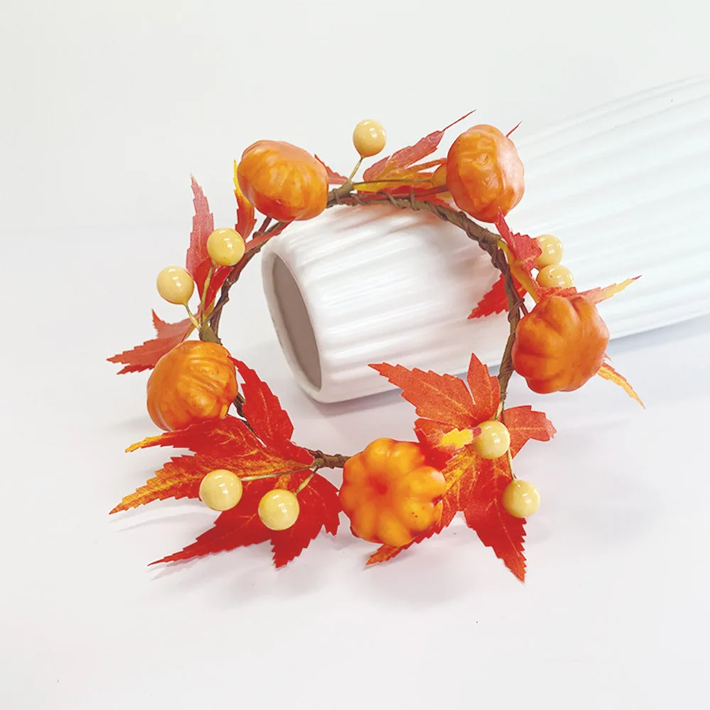 1Pc Halloween Artificial Maple Leaves Pumpkin Wreath Candlestick Garland Party Holiday Wedding Gifts Dinner Table Decor Supplies
1Pc Halloween Artificial Maple Leaves Pumpkin Wreath Candlestick Garland Party Holiday Wedding Gifts Dinner Table Decor Supplies