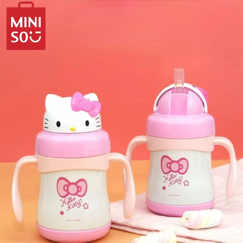 MINISO HelloKitty children stainless steel dual-use thermos cup straw learning cup baby cartoon toddler straw cup Water Bottles
MINISO HelloKitty children stainless steel dual-use thermos cup straw learning cup baby cartoon toddler straw cup Water Bottles