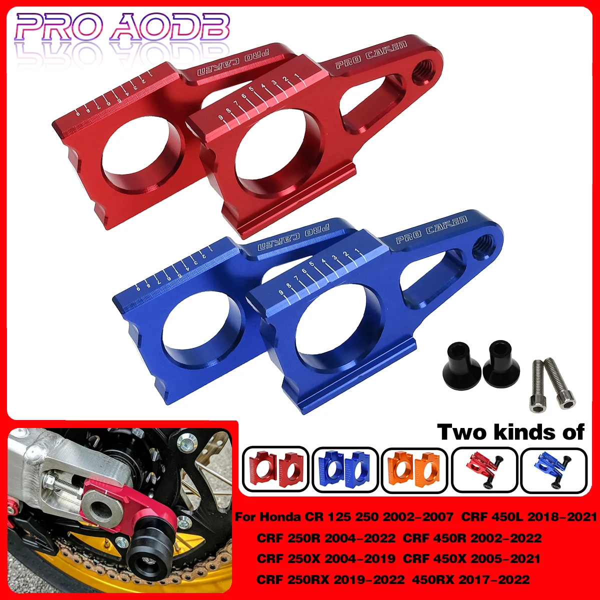 Motocross CNC Rear Chain Adjuster Axle Blocks For Honda CR125 CR250 CRF250R CRF250X CRF250RX CRF450R CRF450X CRF450L CRF450RX CR
Motocross CNC Rear Chain Adjuster Axle Blocks For Honda CR125 CR250 CRF250R CRF250X CRF250RX CRF450R CRF450X CRF450L CRF450RX CR