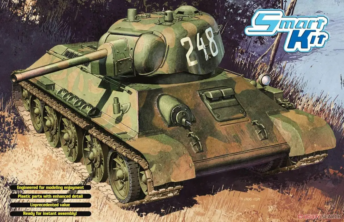 DRAGON 6401 1/35 WW.II Soviet Army T-34/76 Mod.1942 Formochka Assemble Model Kit
DRAGON 6401 1/35 WW.II Soviet Army T-34/76 Mod.1942 Formochka Assemble Model Kit