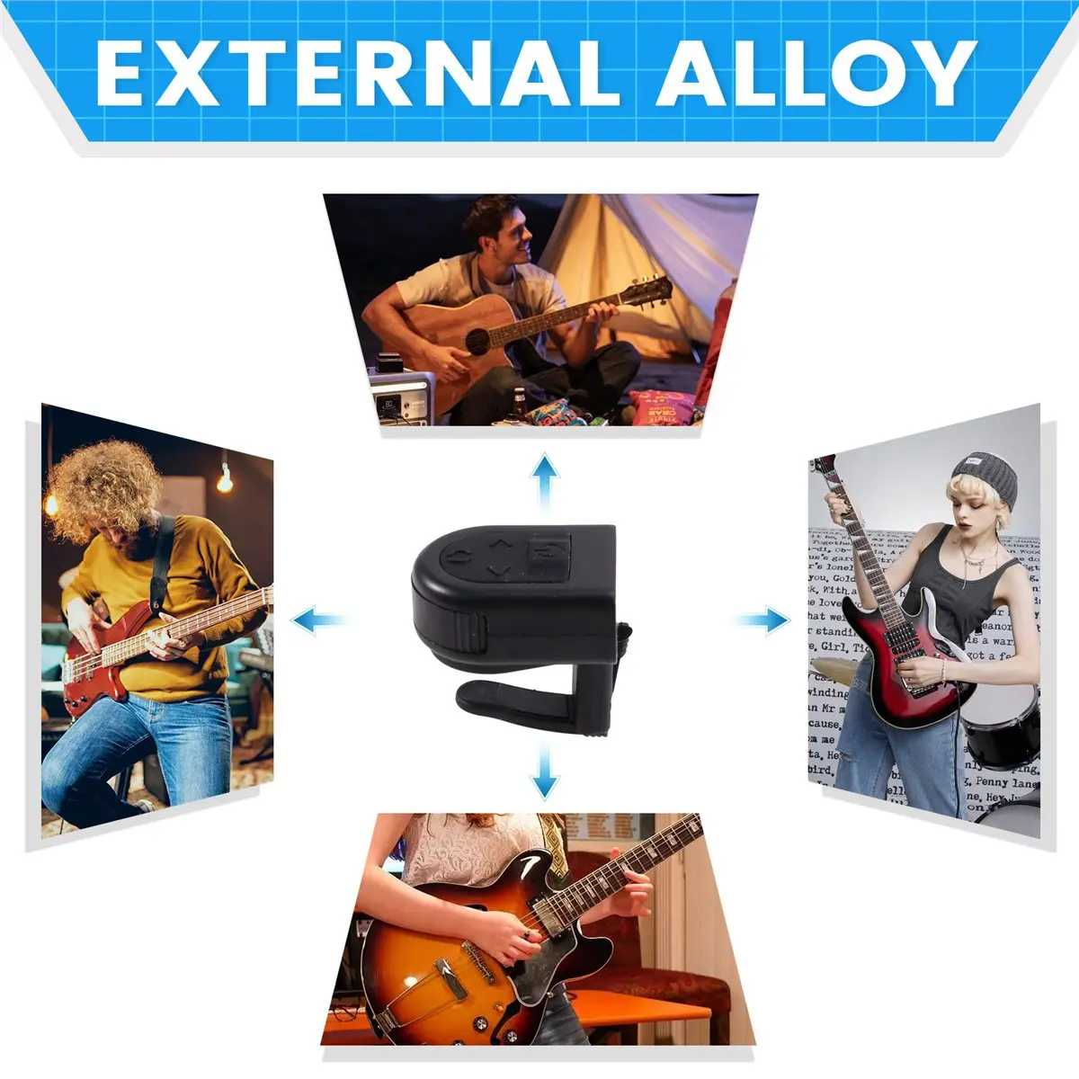 A08I Guitar Tuner Micro Headstock Tuner - Tuner for Acoustic Guitar, Electric Guitar, Bass Guitar, Mandolin, Banjo, Ukulele
A08I Guitar Tuner Micro Headstock Tuner - Tuner for Acoustic Guitar, Electric Guitar, Bass Guitar, Mandolin, Banjo, Ukulele
