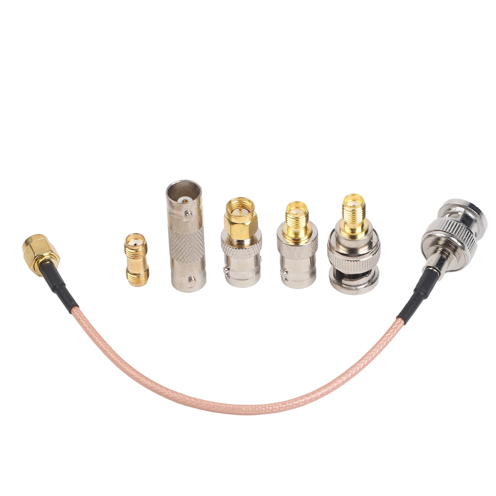 150mm Extension Cable For SMA Male to BNC Male with 5 Coaxial Adapters for RF Applications and Network Devices
150mm Extension Cable For SMA Male to BNC Male with 5 Coaxial Adapters for RF Applications and Network Devices